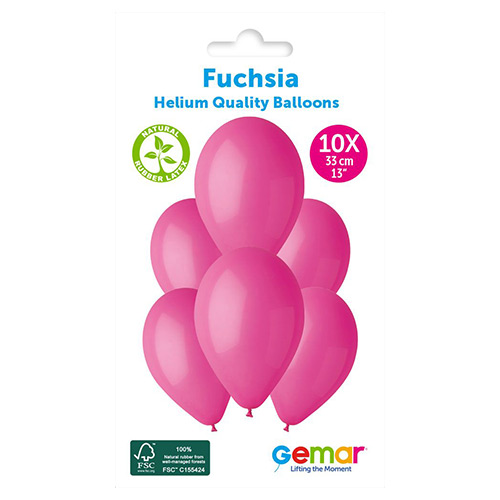 Fuchsia Hot Pink Bio Latex Balloons 33cm / 13 in - Pack of 10 Product Gallery Image