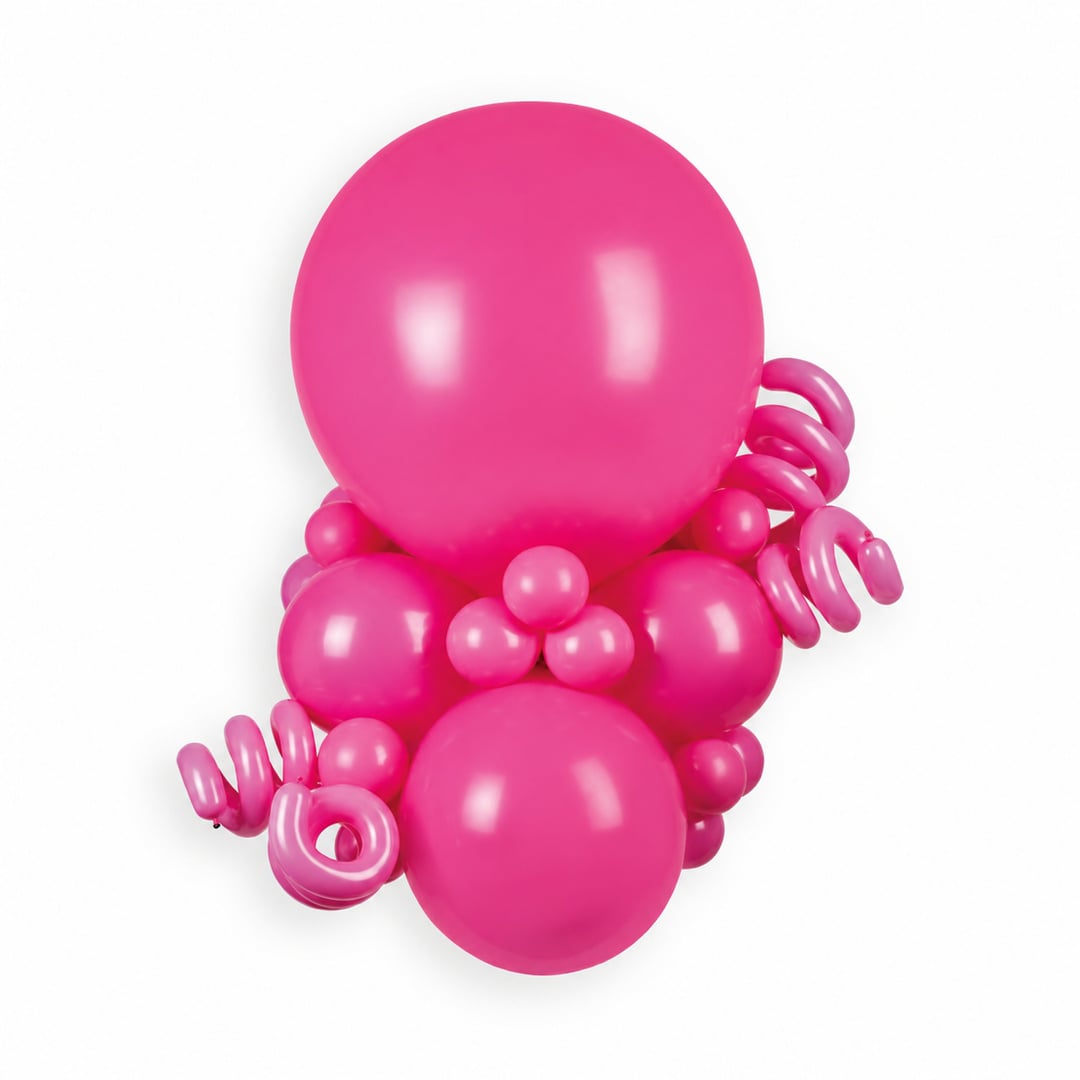 Fuchsia Pink Jumbo Latex Balloon 79cm / 31 in - Single View 3