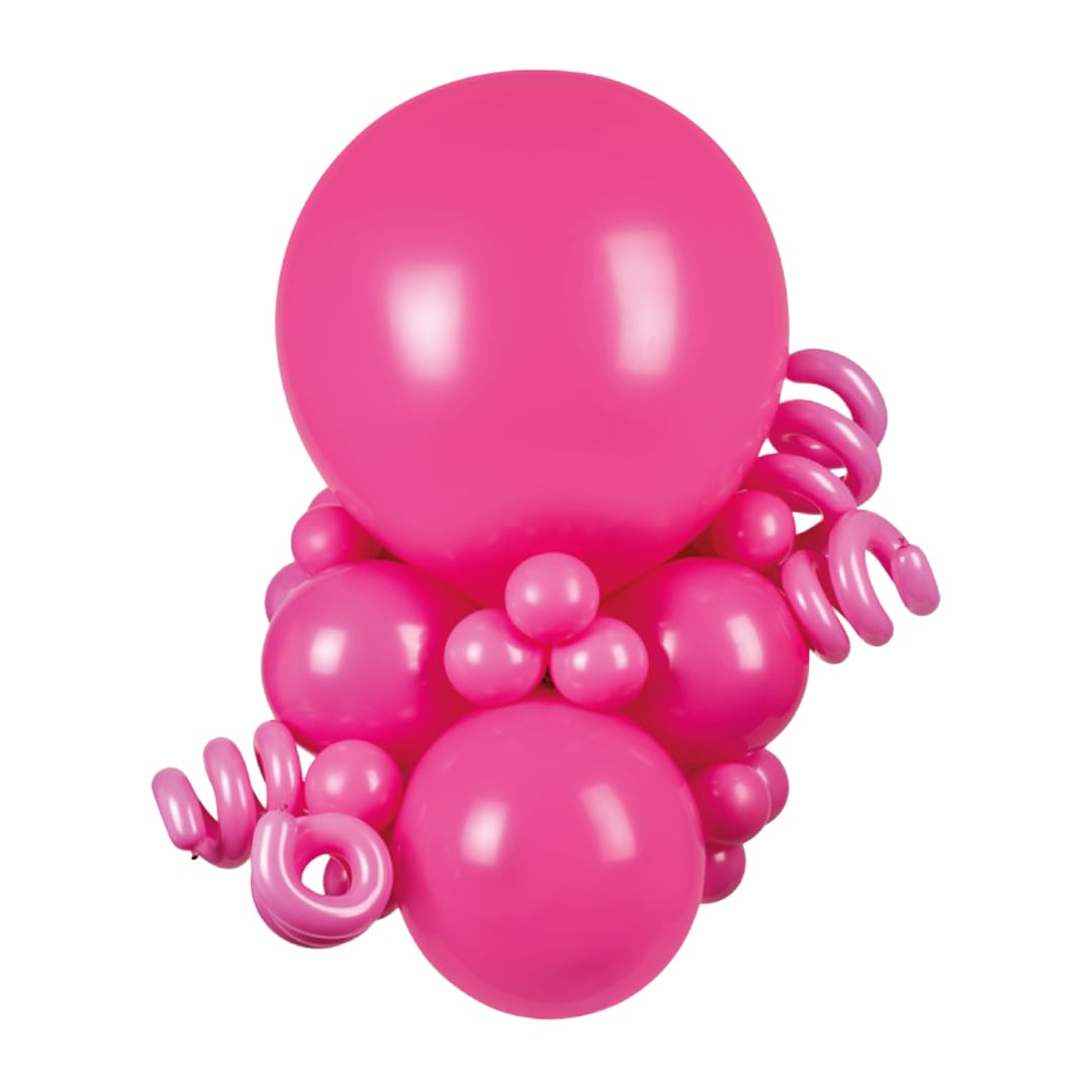 Fuchsia Pink Modelling 260 Latex Balloons - Pack of 100 View 2