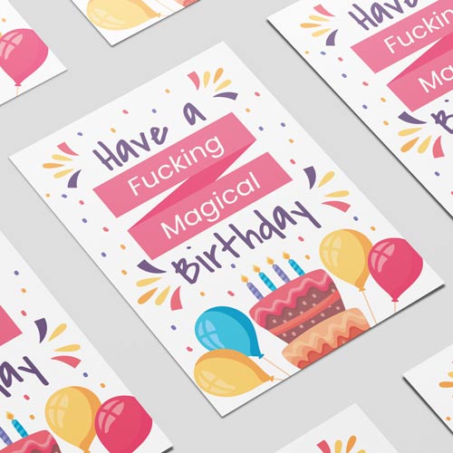 Fucking Magical Birthday Adult Poster PVC Party Sign Decoration Product Gallery Image