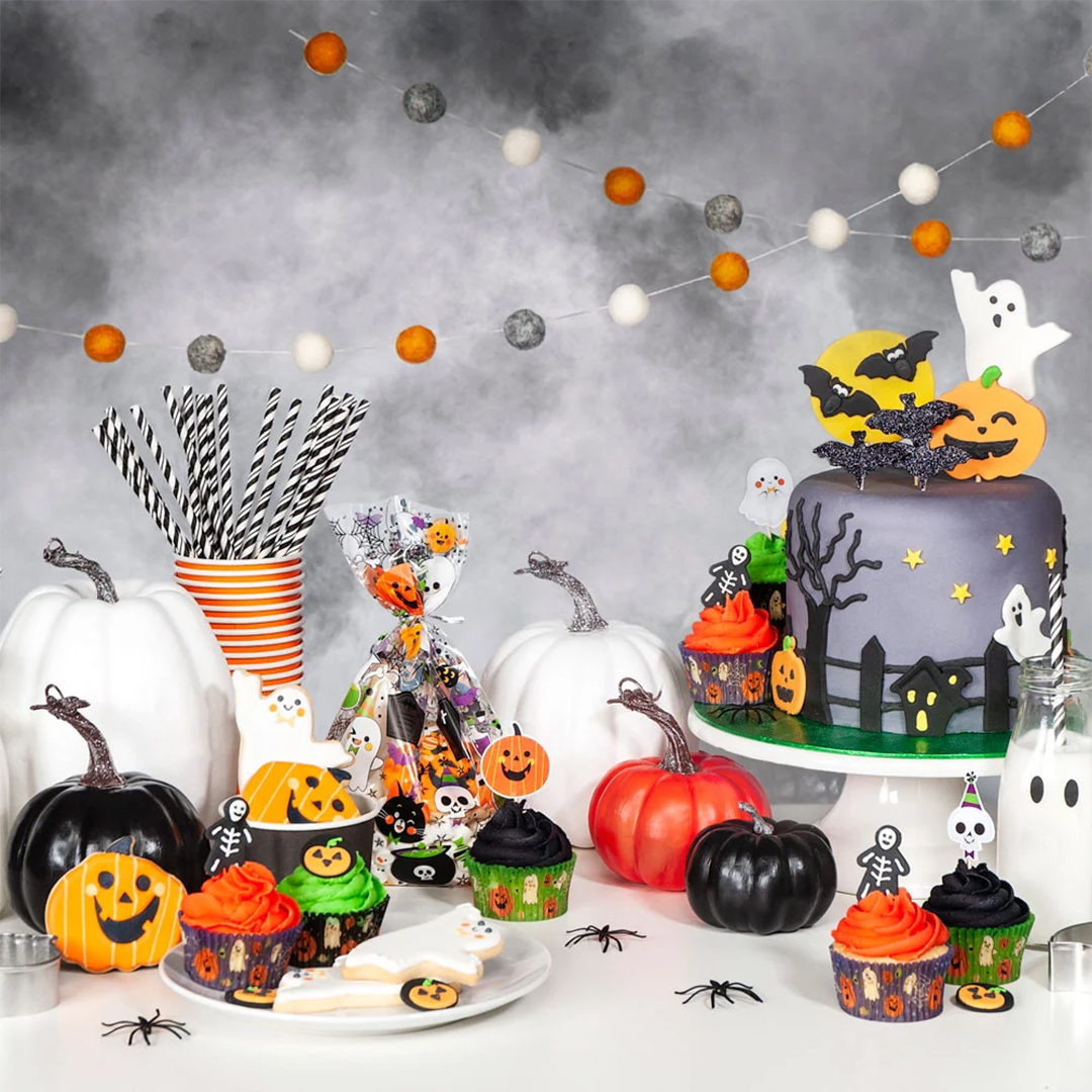 Fun Halloween Cupcake Food Pick Toppers - Pack of 12 View 3