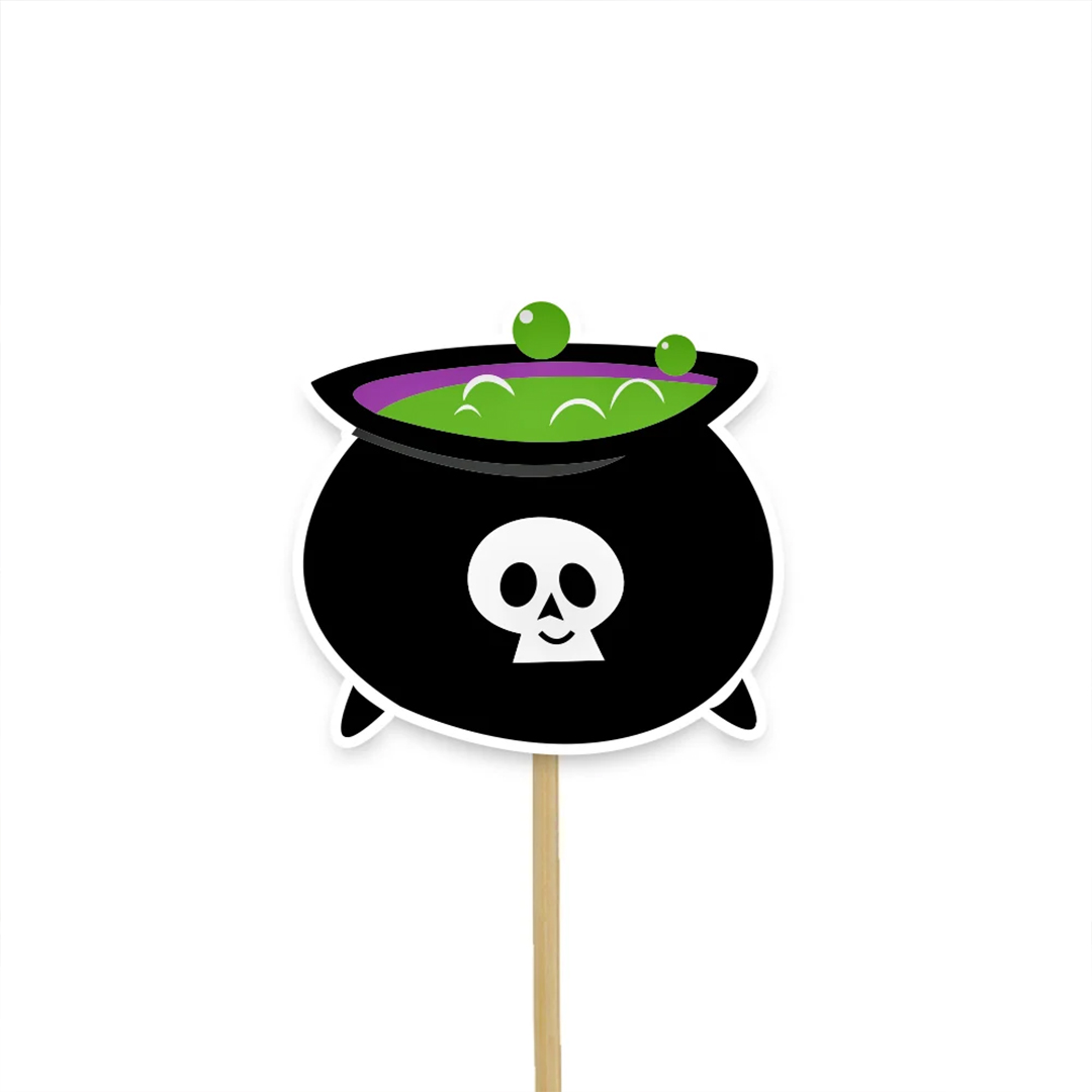 Fun Halloween Cupcake Food Pick Toppers - Pack of 12 View 4