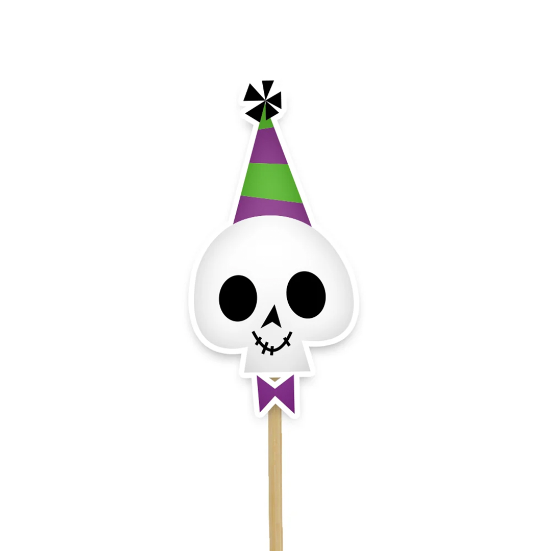Fun Halloween Cupcake Food Pick Toppers - Pack of 12 View 7