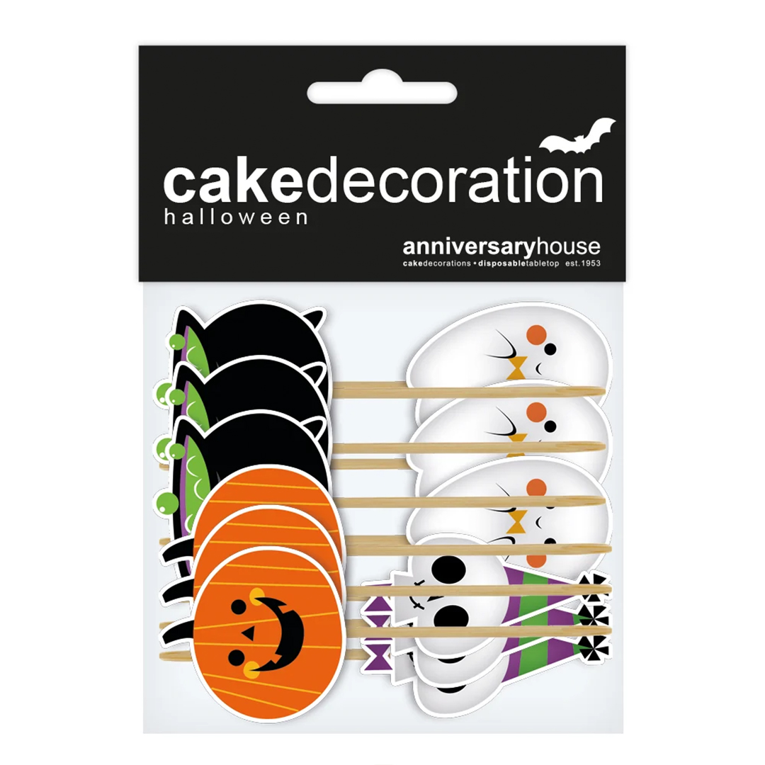 Fun Halloween Cupcake Food Pick Toppers - Pack of 12 View 8