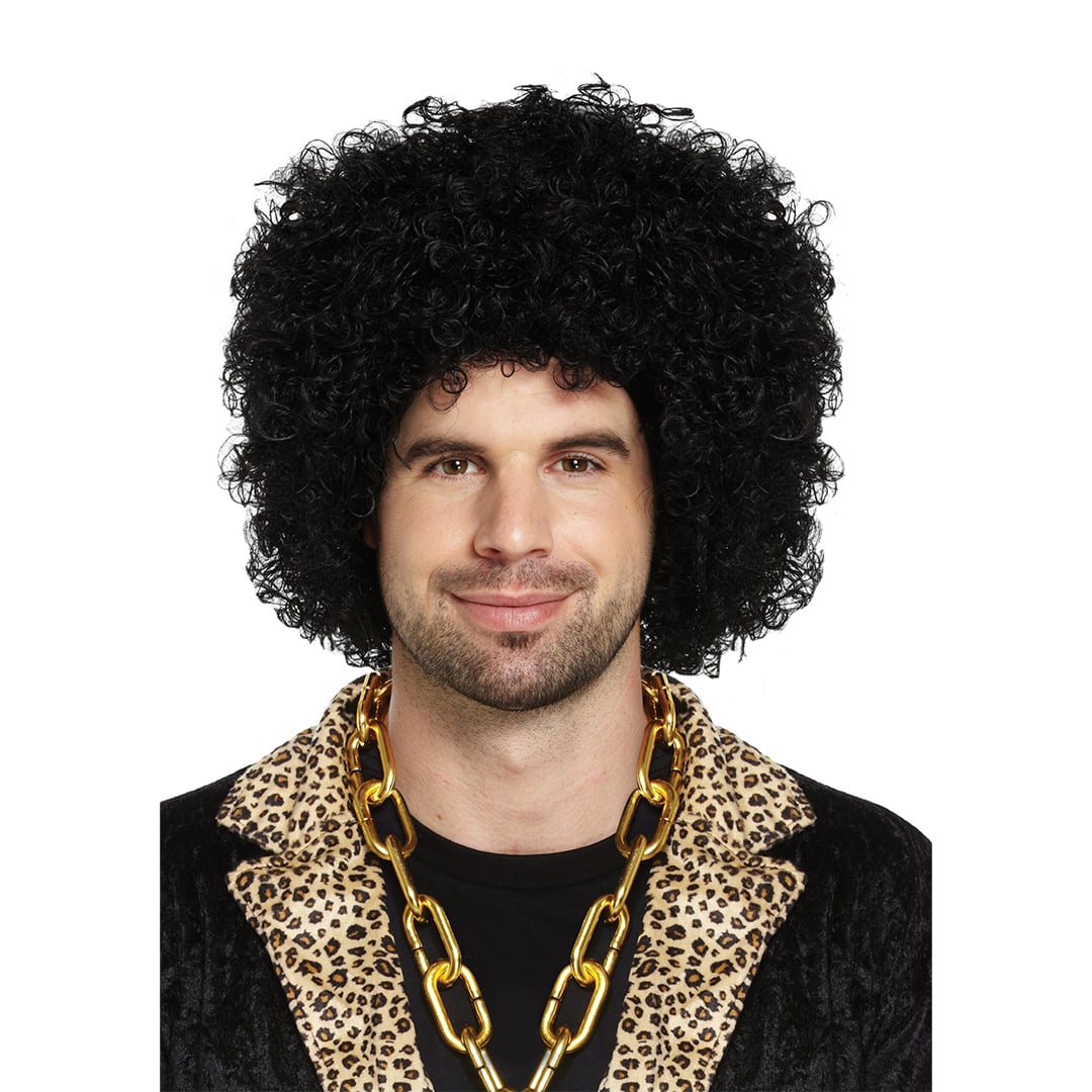 Funky Black Unisex Fancy Dress Afro Wig