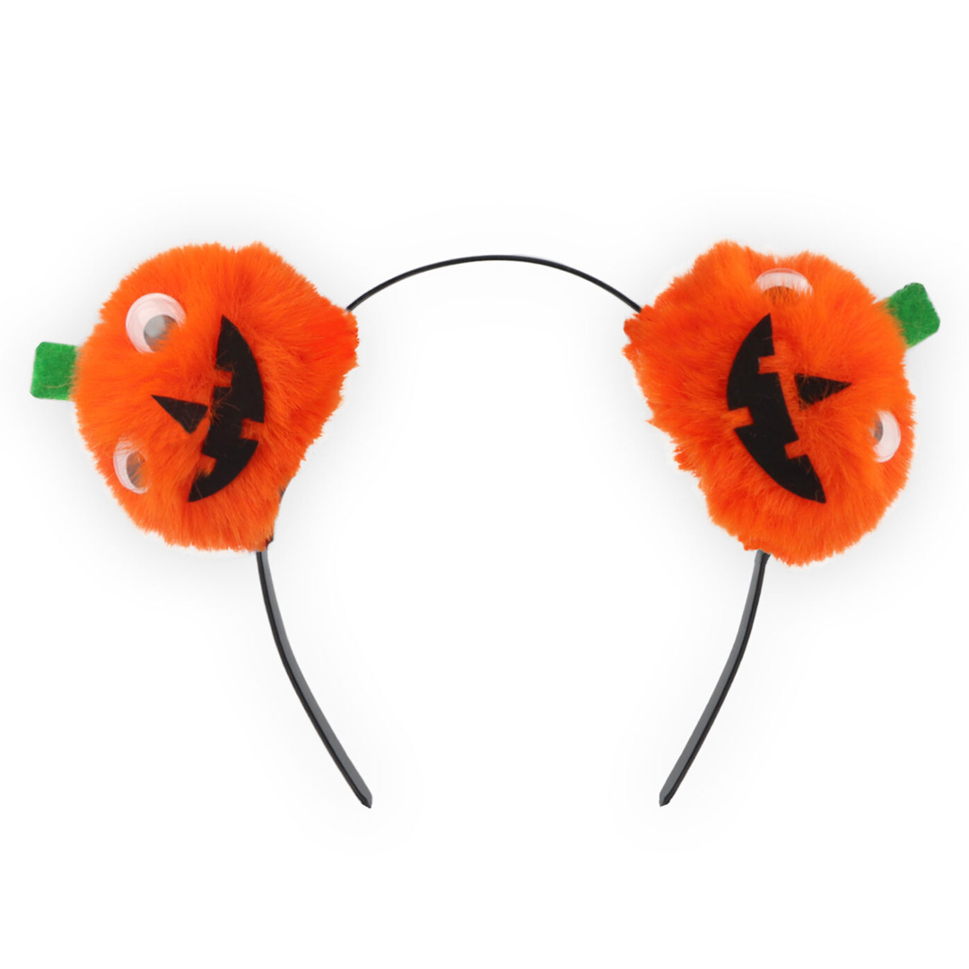 Furry Pumpkin Halloween Headband Fancy Dress Accessory