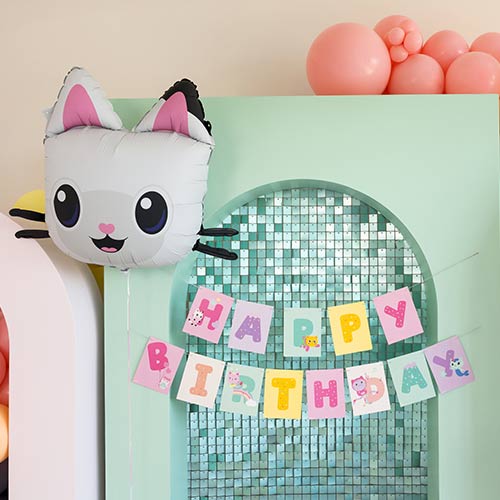Gabby's Dollhouse Happy Birthday Paper Banner 1.8m Product Gallery Image