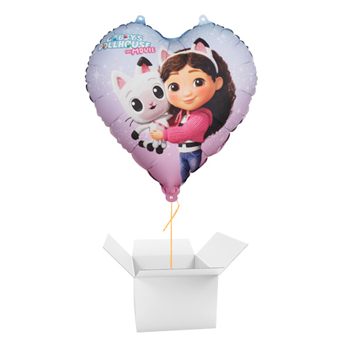 Gabby's Dollhouse Heart Shape Foil Helium Balloon - Inflated Balloon in a Box Product Gallery Image