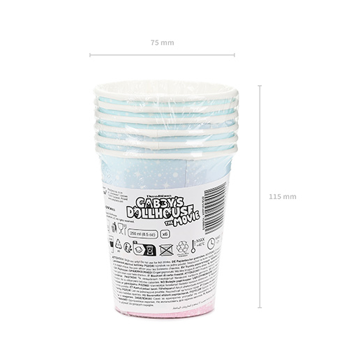 Gabby's Dollhouse Paper Cups 250ml - Pack of 6 Product Gallery Image