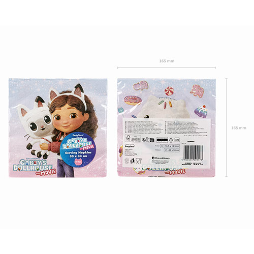 Gabby's Dollhouse Paper Luncheon Napkins 2 Ply 33cm - Pack of 20 Product Gallery Image