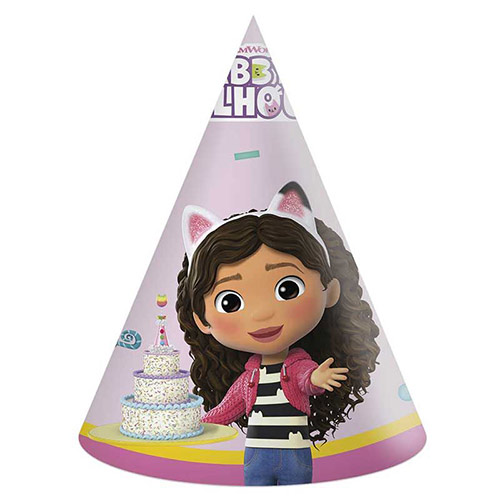 Gabby's Dollhouse Party Hats - Pack of 6