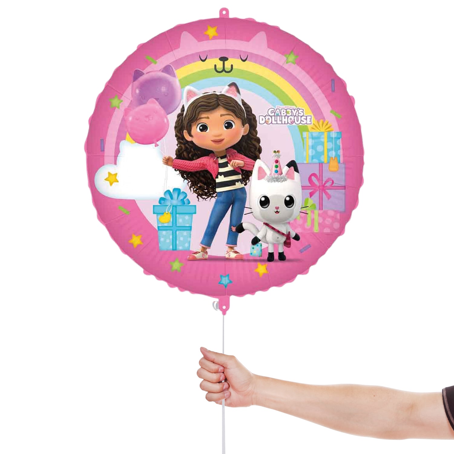 Gabby's Dollhouse Rainbow Round Foil Balloon 46cm / 18 in Product Gallery Image