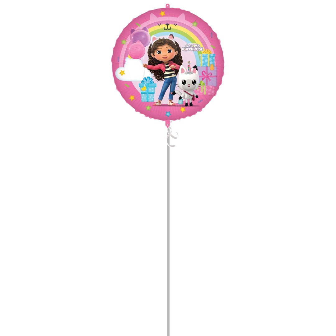 Gabby's Dollhouse Rainbow Round Foil Balloon - Inflated Balloon in a Box Product Gallery Image