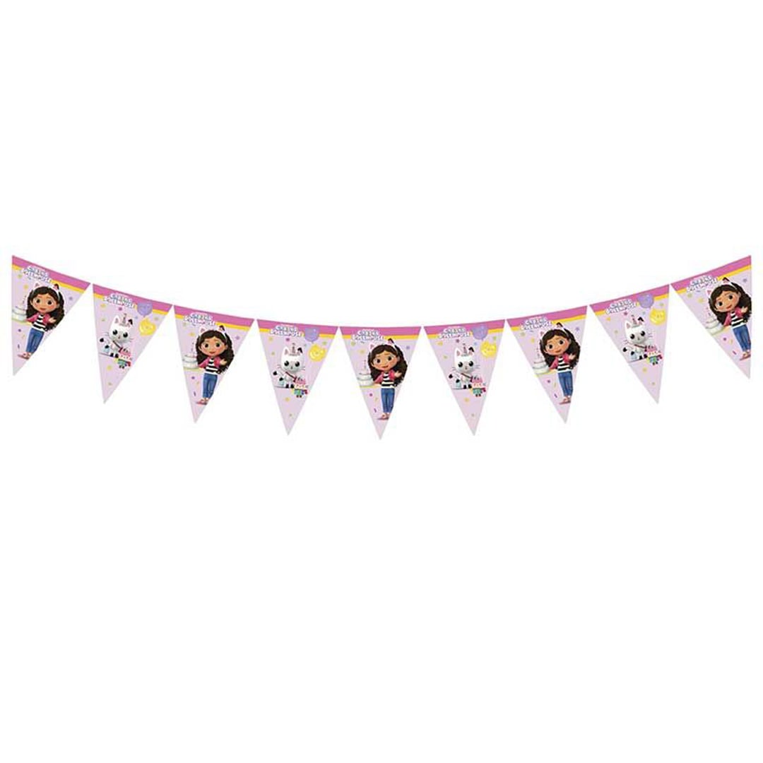 Gabby's Dollhouse Triangle Flag Bunting Banner 2.3m