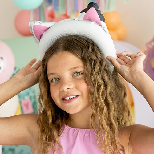 Gabby's Dollhouse Wearable Cat Ears Air Fill Foil Balloon 21cm / 8 in Product Gallery Image