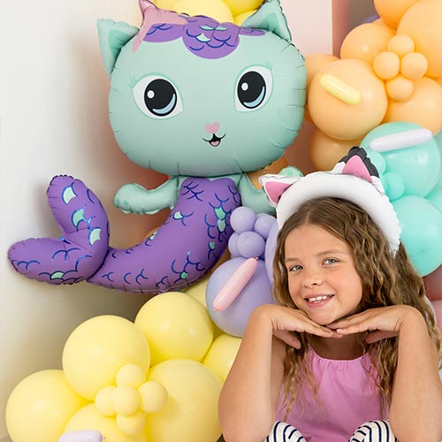 Gabby's Dollhouse Wearable Cat Ears Air Fill Foil Balloon 21cm / 8 in Product Gallery Image