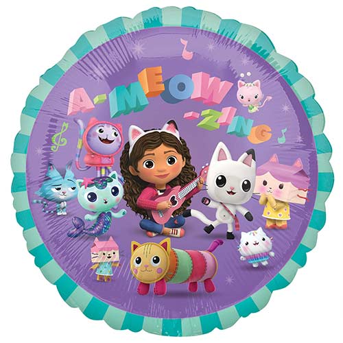 Gabby's Dollhouse Round Foil Helium Balloon 46cm / 18 in