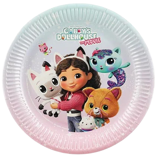 Gabby's Dollhouse Round Paper Plates 23cm - Pack of 6