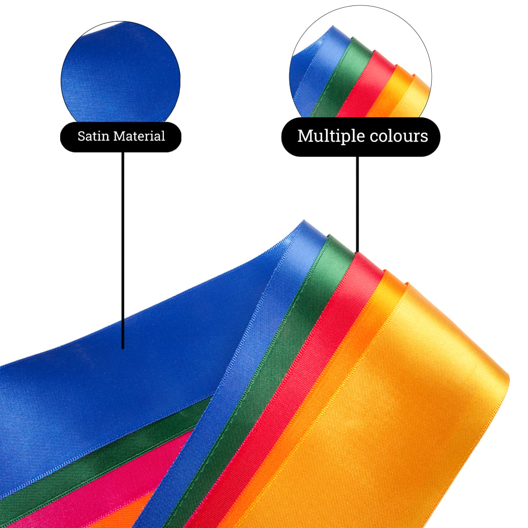 Personalised Satin Sash – 100mm Wide (100mm x 2) View 3