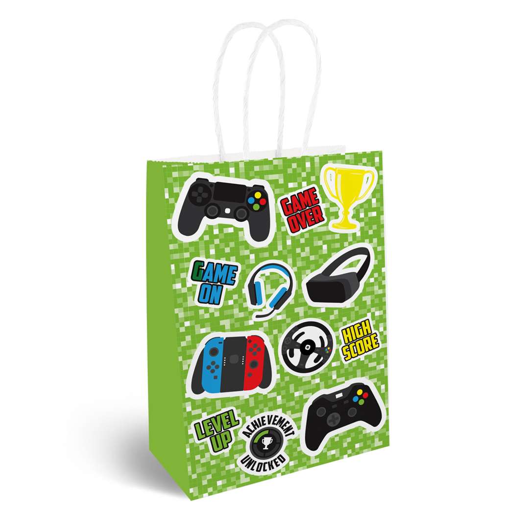 Gamer Paper Party Bag with Handles 22cm