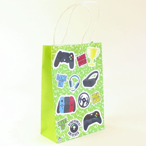 Gamer Party Paper Bag With Handles 21cm Product Image