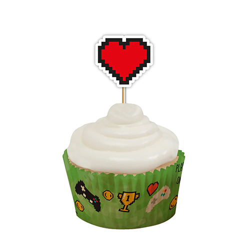 Gaming Cupcake Food Pick Toppers - Pack of 12 Product Gallery Image