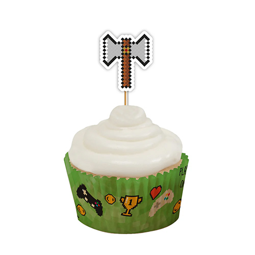 Gaming Cupcake Food Pick Toppers - Pack of 12 Product Gallery Image