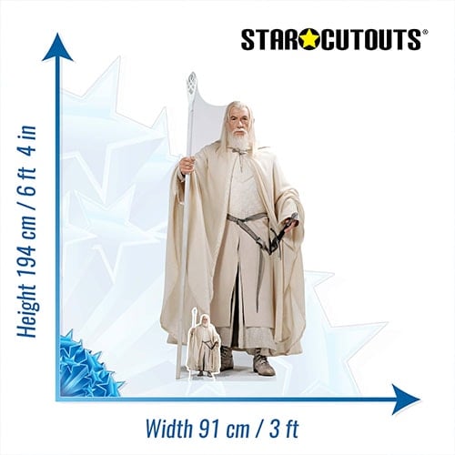 Gandalf the White The Lord of the Rings Lifesize Cardboard Cutout 194cm Product Gallery Image