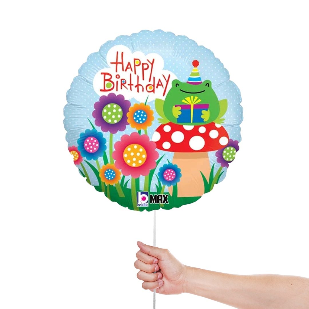 Garden Birthday Round Foil Helium Balloon 46cm / 18 in Product Gallery Image