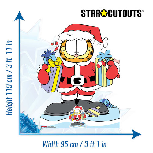 Garfield Christmas Multi-Functional Lifesize Cardboard Cutout 191cm Product Gallery Image