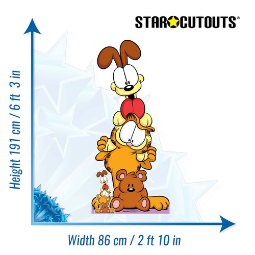 Garfield Group Stack Lifesize Cardboard Cutout 191cm Product Gallery Image