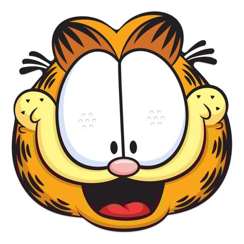 Garfield the Cat Cardboard Face Masks - Pack of 6 Product Gallery Image