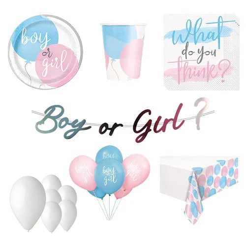 Gender Reveal 16 Person Deluxe Party Pack