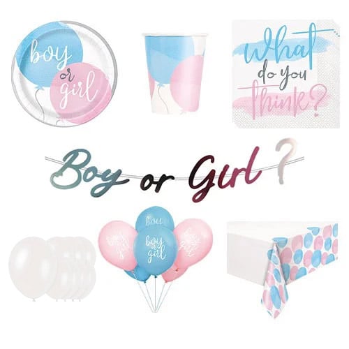 Gender Reveal 16 Person Deluxe Party Pack Product Image