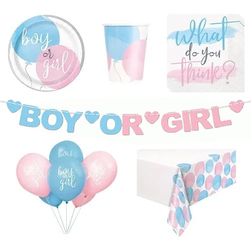 Gender Reveal 8 Person Deluxe Party Pack