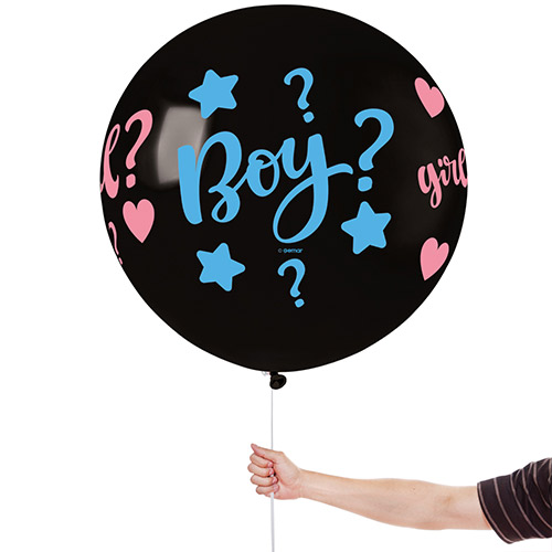 Gender Reveal Bio Latex Jumbo Balloon 80cm / 32 in Product Gallery Image