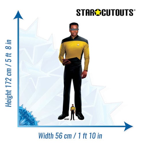 Geordi La Forge Star Trek: The Next Generation LeVar Burton Lifesize Cardboard Cutout 172cm Product Gallery Image