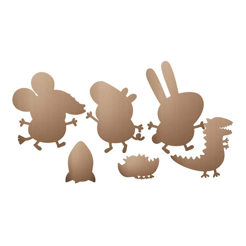 George Pig, Edward Elephant & Richard Rabbit Wall Art Cardboard Cutout Signs - Pack of 6 Product Gallery Image