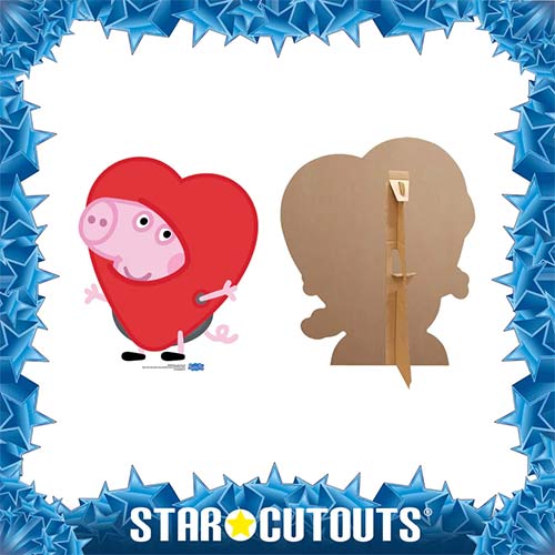 George Pig Heart Peppa Pig Star Mini Cardboard Cutout 67cm Product Gallery Image