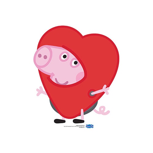George Pig Heart Peppa Pig Star Mini Cardboard Cutout 67cm Product Gallery Image