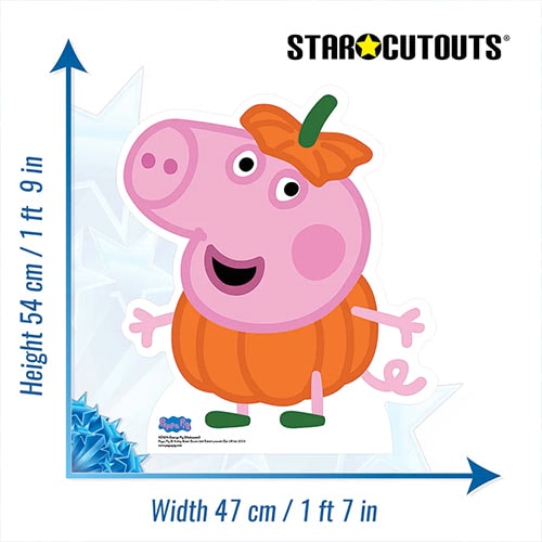 George Pig Peppa Pig Halloween Star Mini Cardboard Cutout 54cm Product Gallery Image