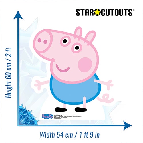 George Pig Peppa Pig Star Mini Cardboard Cutout 60cm Product Gallery Image