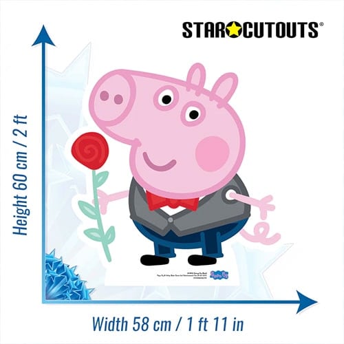 George Pig Rose Peppa Pig Star Mini Cardboard Cutout 60cm Product Gallery Image