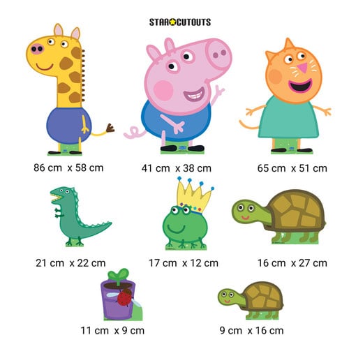 Gerald, George and Candy (Peppa Pig) Cardboard Cutouts Decoration Pack Product Gallery Image