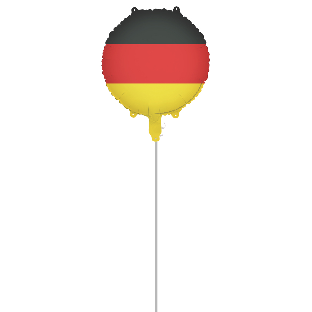 Germany Flag Round Foil Balloon - Inflated Balloon In A Box Product Gallery Image