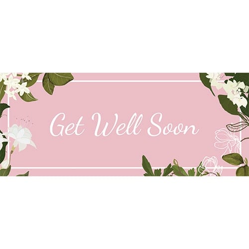 Get Well Soon Flowers PVC Party Sign Decoration Product Image