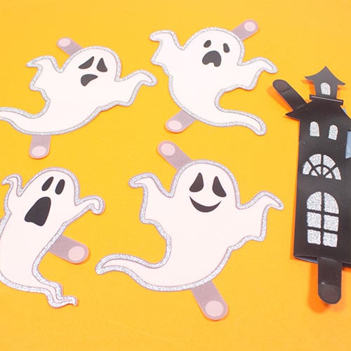 Ghost 3D Halloween Wall Stickers - Pack of 5 Product Gallery Image