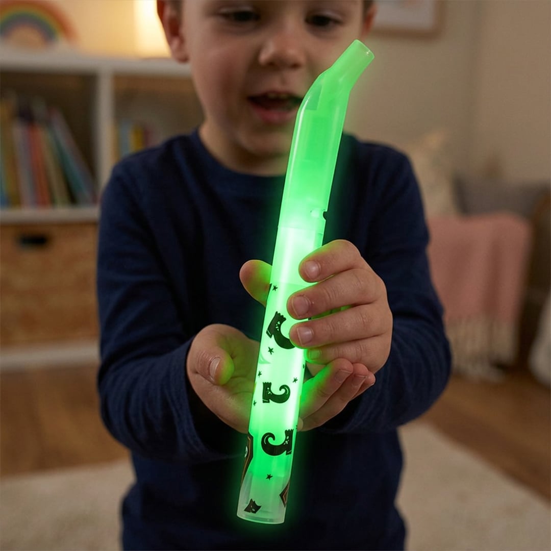 Ghost Green Halloween Hi-Glow Whistle 18cm