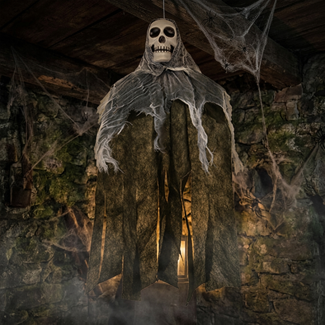 Ghost Skull Halloween Prop Hanging Decoration 80cm View 2