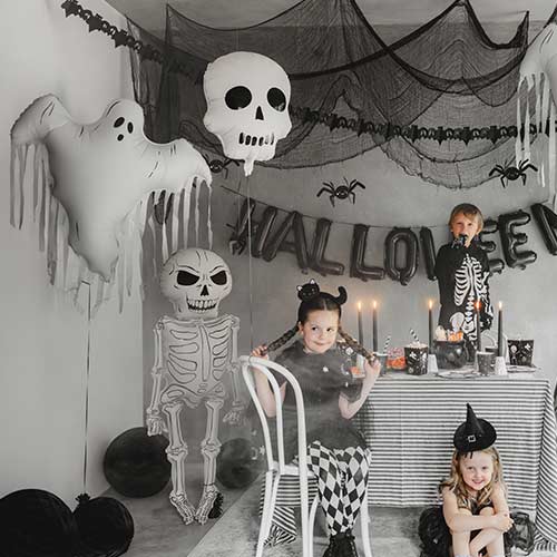 Ghost with Tassels Halloween Giant Helium Foil Balloon 106cm / 42 in Product Gallery Image